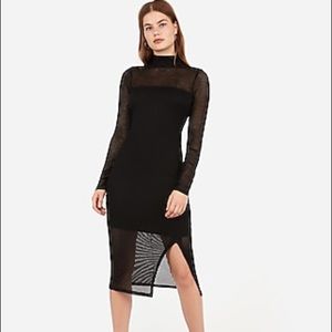 Never worn, brand new black bodycon midi dress.